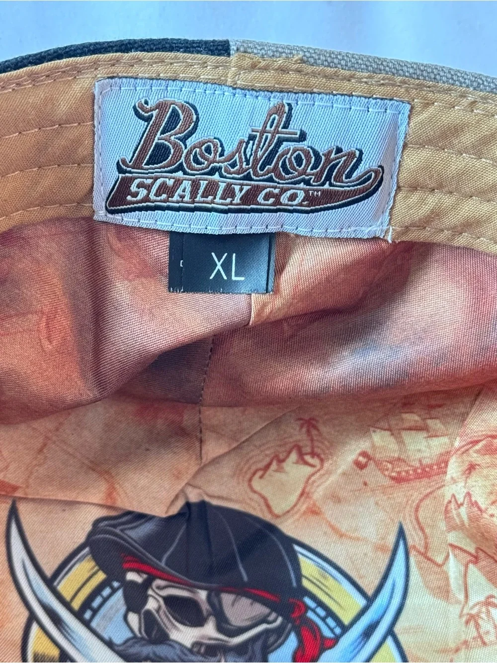 Boston Scally Co. Captain Treasure Edition Cap With Pin Size XL Colorblock Hat